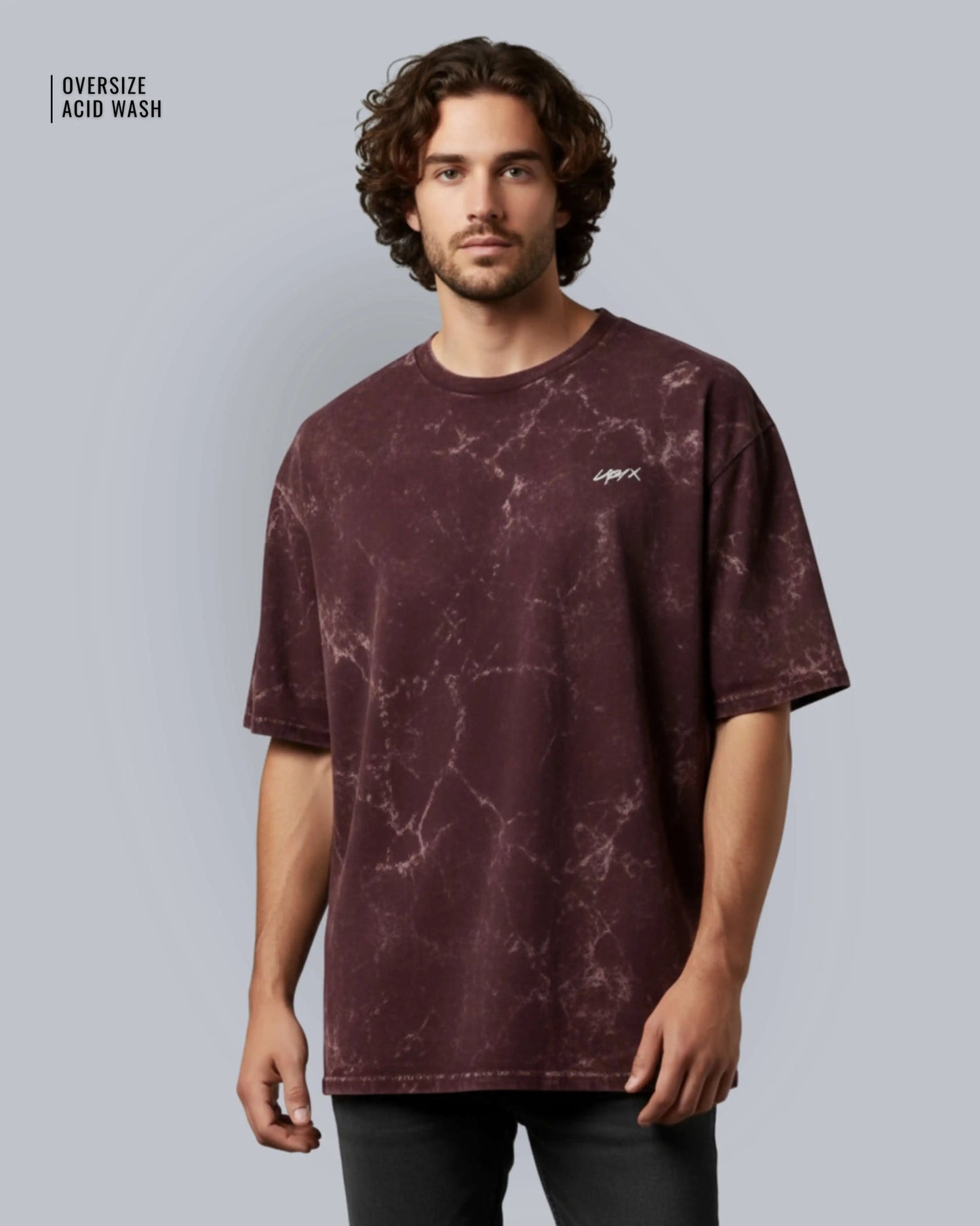 Unisex Acid Washed Oversized Tee - LazyX